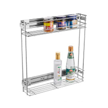 2 Tier slideout Pantry basket StorageDrawers for Kitchen